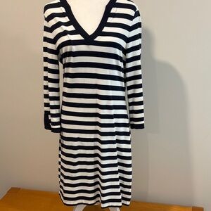 Brooks Brothers Navy and White Striped polo dress